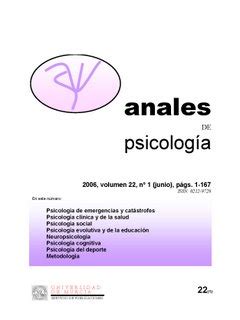 Anales de Psicología de la Universidad de Murcia se incorpora a Science ...