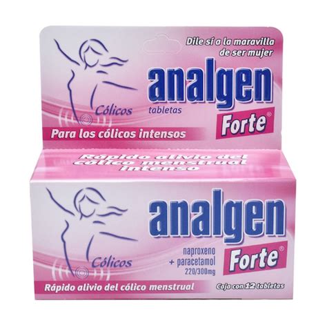 Analgen Forte Cólicos 12 Tabletas  220 mg/300 mg  en Farmacia sanborns ...