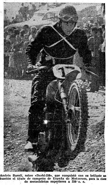 Andrés Basolí Rabasa   Campeon de España de Motocross 1959 ...