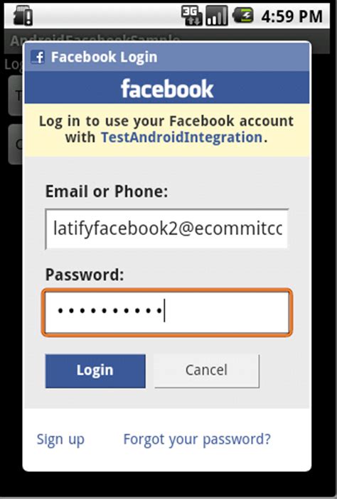 android   Login with Facebook in my App?   Stack Overflow