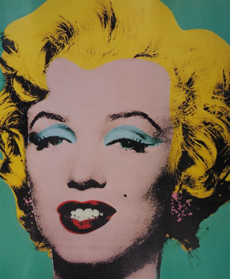 Andy WARHOL  d après    Marilyn turquoise, Pompidou 1990   Affiche ...