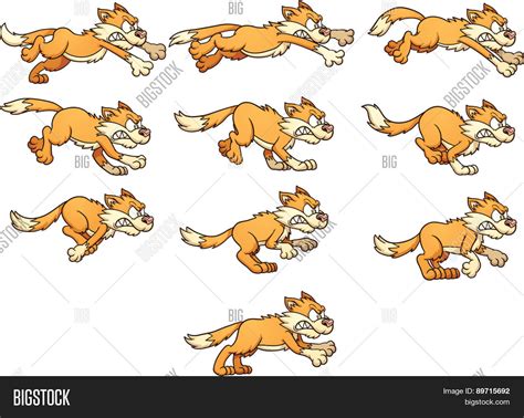 Angry Cat Run Cycle. Vector & Photo  Free Trial  | Bigstock