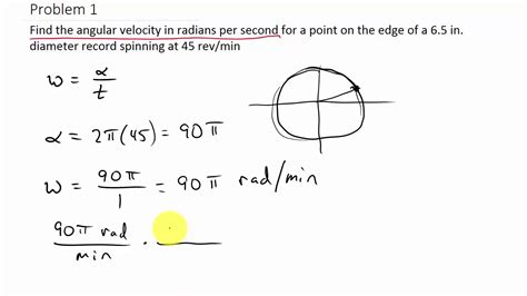 Angular Velocity Example 1   YouTube