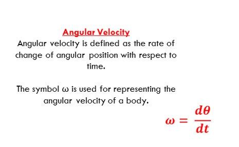 Angular Velocity Formula   Basics of Electrical Engineering