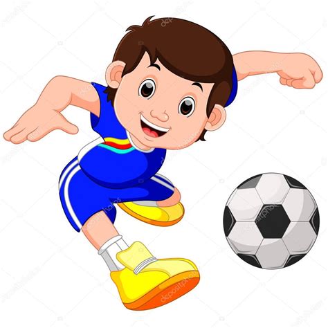 Animado: hombre jugando futbol | dibujos animados de niño ...