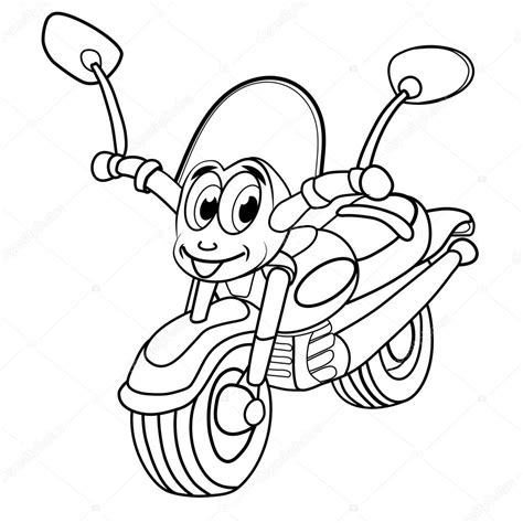 Animado: moto para colorear | dibujos animados de moto ...