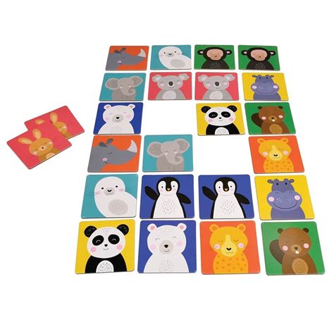Animal Memory Card Game — Oh Happy Fry | Card games for kids, Memory ...
