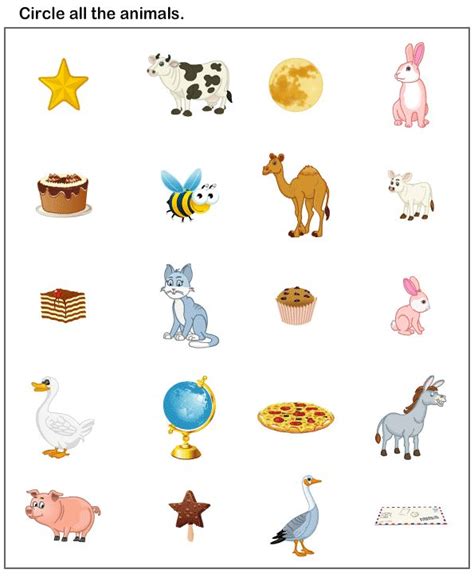 Animal theme, Preschool Worksheets, Animals Worksheets | Animal ...