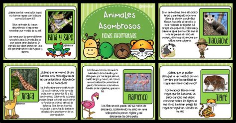 ANIMALES ASOMBROSOS: fichas informativas – Imagenes Educativas