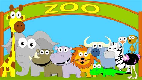 Animales del Zoo para niños   Sonidos de Animales para niños   Animales ...