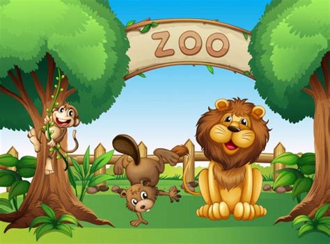 Animales en el zoologico vector gratuito | Free Vector #Freepik # ...