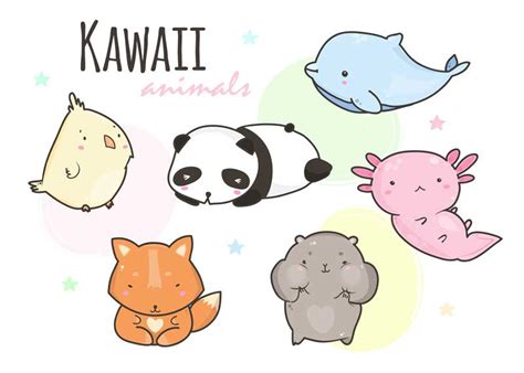 Animales Kawaii. Dibujos Kawaii de Animales para Colorear