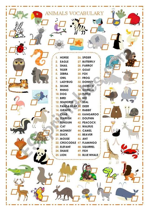 ANIMALS   ESL worksheet by Blizh