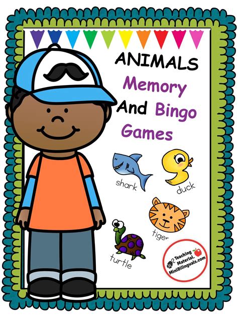 Animals Memory and Bingo games | Vocabulary worksheets, Bingo games ...