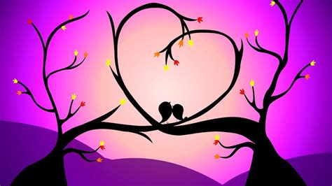 Animated Love Greetings | Cute Love Birds Background Video ...