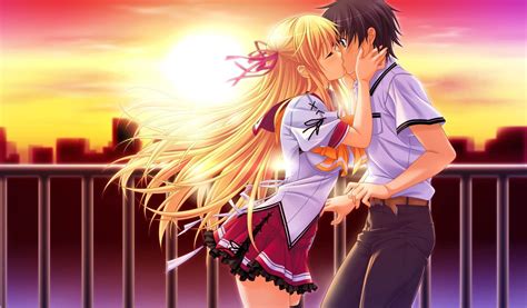 Anime Characters Kissing Wallpapers   Wallpaper Cave