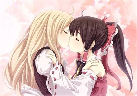Anime Girl Kissing Girl Wallpapers   Wallpaper Cave