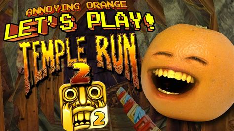 Annoying Orange Let s Play Temple Run 2!   YouTube