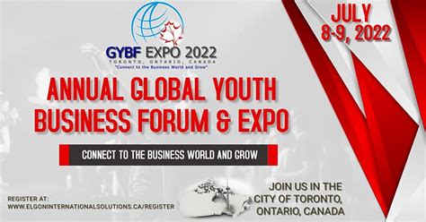 Annual Global Youth Business Forum & Expo  GYBF EXPO  2022, Toronto ...