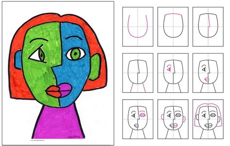 Another Cubism Face   Art Projects for Kids