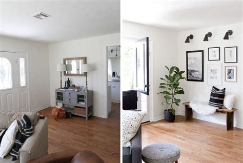 Antes y después: decoración de una sala moderna y rústica ...