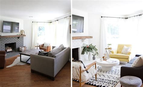 Antes y después: decoración de una sala moderna y rústica ...