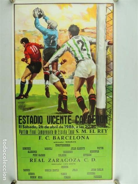 Antiguo cartel de partido de fútbol final de co Vendido en Subasta ...