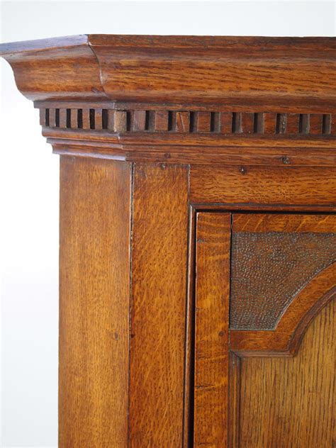 Antique Victorian Oak Corner Cupboard