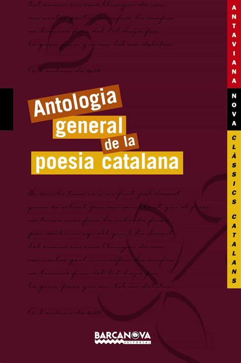 ANTOLOGIA GENERAL DE LA POESIA CATALANA | VV.AA. | Comprar ...