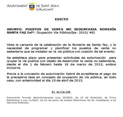 APERTURA DE PLAZO PARA SOLICITUD DE PUESTO EN LA ROMERIA ...