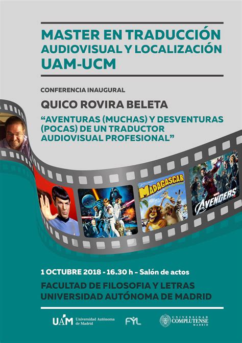 Apertura del Máster en Traducción Audiovisual y Localización UAM UCM ...