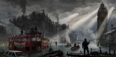 apocalyptic, London, Artwork, Dystopian Wallpapers HD ...