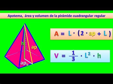 Apotema, área y volumen de la pirámide cuadrangular   YouTube