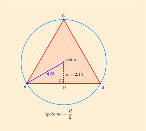 Apotema en triangulo equilatero – GeoGebra