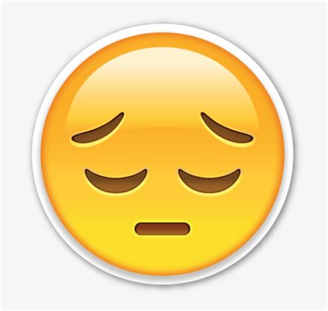 Apple   Sad Emoji Sticker Transparent PNG   720x720   Free ...