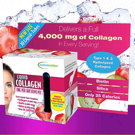 Applied Nutrition Liquid Collagen 4000 mg Drink Mix   30 Liquid Tubes ...