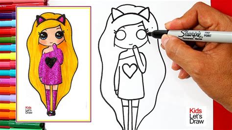 Aprende a dibujar una CHICA TUMBLR con BRILLANTINA | How ...