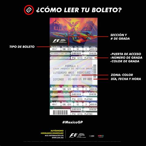Aprende a leer un boleto del GP de México | Atracción360