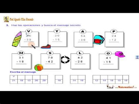 Aprende a Restar hasta el 100  Matemáticas BASICA   YouTube