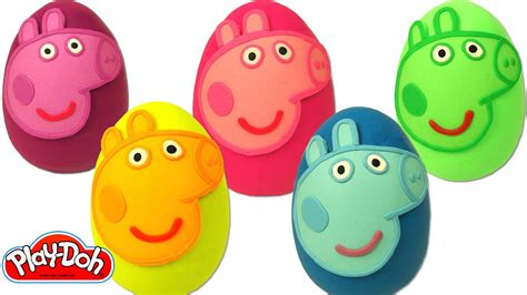 Aprende los Colores con Huevos Sorpresas de Peppa Pig Plastilina Play ...