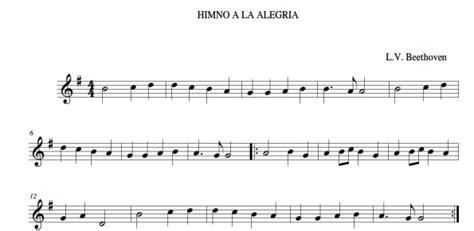Aprendiendo sobre el arte: Partitura del Himno a la alegria