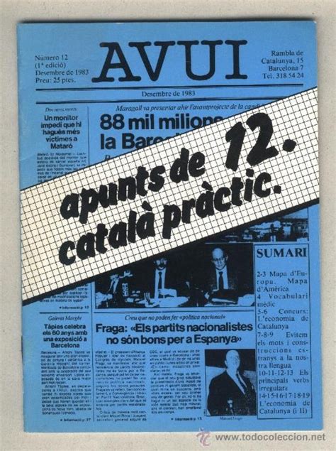 apunts de català pràctic 12. diari avui. 1983.   Comprar Cursos de ...