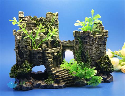 Aquarium Decoration the ruins ancient castle For fish Tank ...