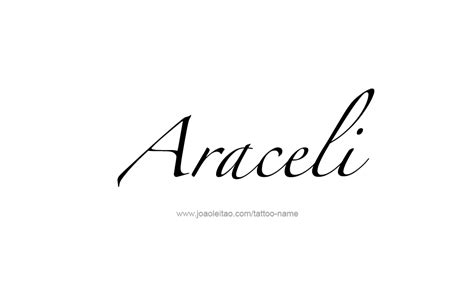 Araceli Name Tattoo Designs
