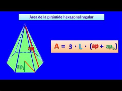 Área de la pirámide hexagonal regular   YouTube