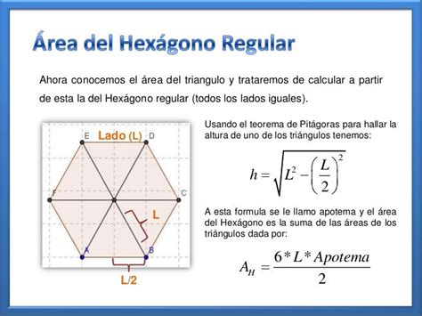 Área de un hexágono regular | Teorema de pitagoras ...