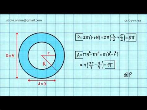 Área y perímetro de polígonos V – Corona circular | Sabio Online