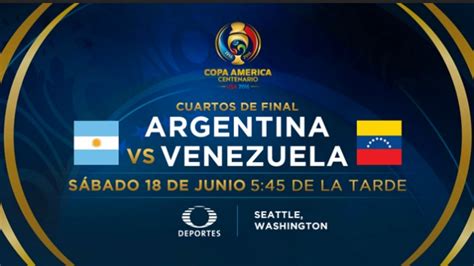 Argentina vs Venezuela en vivo | Cuartos de Final Copa ...