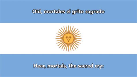 Argentine National Anthem  ES/EN lyrics    Himno Nacional ...
