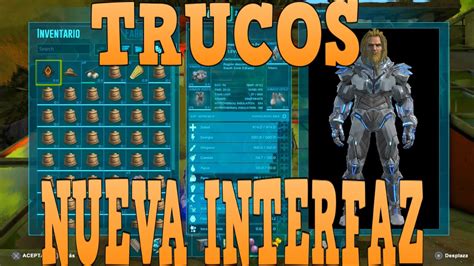 ARK TODO SOBRE EL NUEVO MENU INTERFAZ , TRUCOS Y CONSEJOS ...